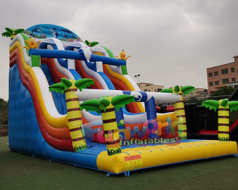 Digital Printing Palm Tree 2hp Inflatable Bouncer Slide