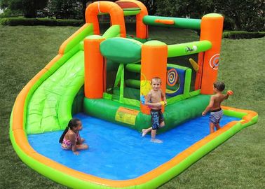 0.55mm Tarpaulin Plato Pool Slide Inflatable Water Parks