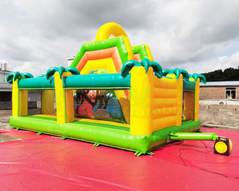 Safari Park Inflatable Playground Coconut Tree Bounce Slide