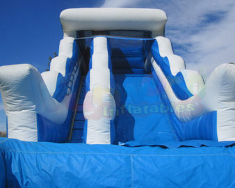 Customized Size 0.55mm Summer Commercial Inflatable Slide With Pool