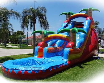 PVC Tarpaulin Water Pool Combo Commercial Inflatable Slide For Kids