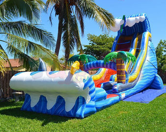 Backyard Water Park 0.55mm Commercial Bounce House Water Slide