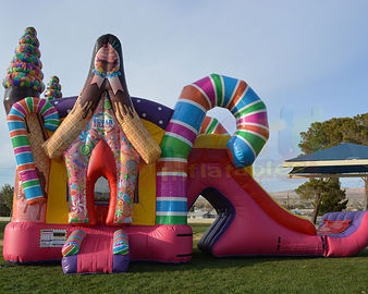 Combo Sugar Shack Inflatable Bouncy Slide Digital Printing