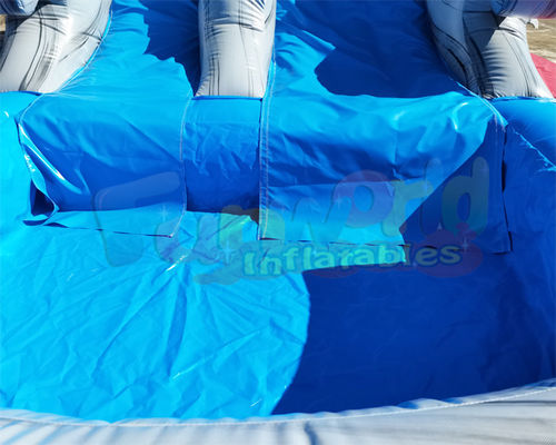 Water Park Plato Commercial Inflatable Slide With Pool