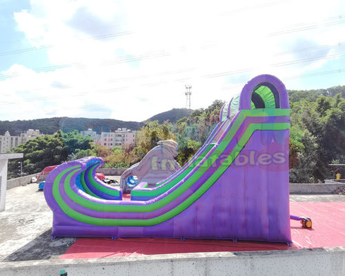 Ocean Wave Spraying Inflatable Water Slide For Kindergarten