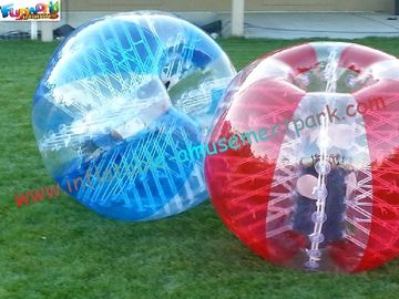 Colorful Large Inflatable Soccer Bubble Ball / Body Zorbing Ball Party