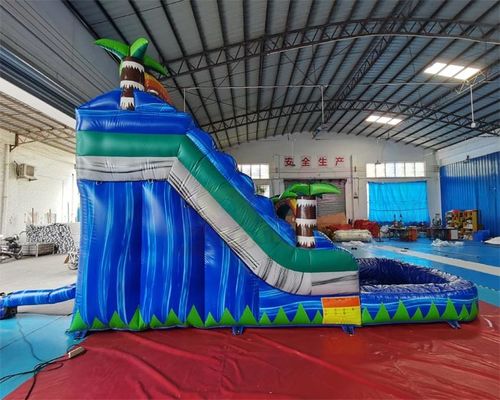 OEM  Rainbow Inflatable Water Slide Jumping Bouncer Castle