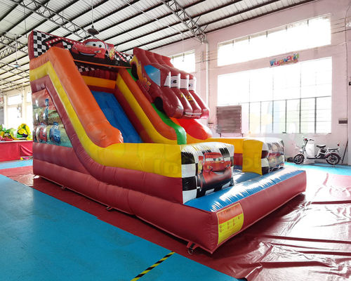 0.55mm PVC Commercial Inflatable Slide Crazy Car Bounce House