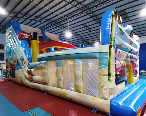 ODM Commercial Inflatable Slide Outdoor Bouncy Castle Obstacle Course