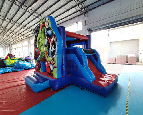 Super Hero Inflatable Bounce House Combo For Festival Activity