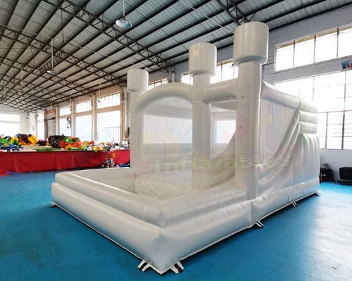 Customized White Inflatable Bounce House Slide Combo