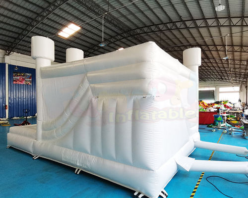 Customized White Inflatable Bounce House Slide Combo