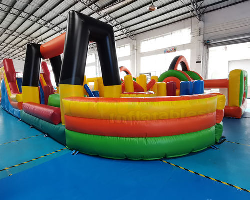 ODM 1000D Inflatables Obstacle Course Kids Bounce House Slide