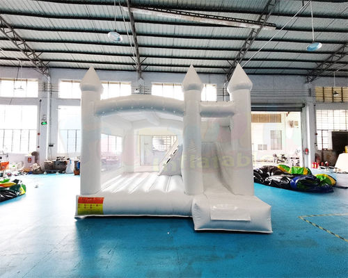 Wedding Combo Inflatable White Bounce House With Slide