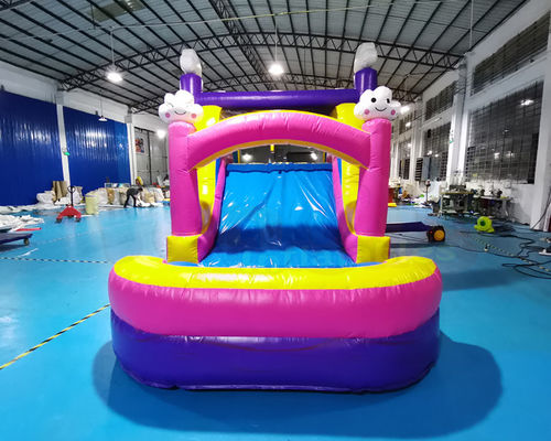 0.55mm PVC Unicorn Bouncy Houses Inflatable Bouncer Slide