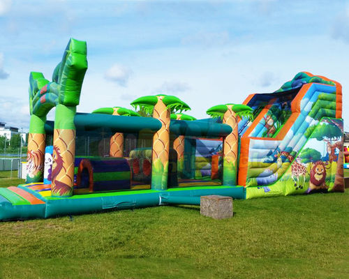 school Commercial Inflatable Slide Obstacle Jumping Bouncy Castle