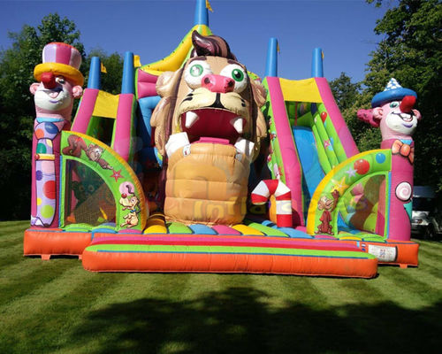 EN71 Outdoor Child Jumping Inflatable Bounce House With Slide