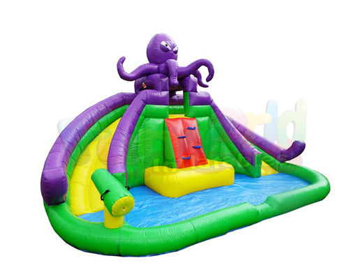 Octopus Jumping Bouncer Inflatable Bounce House With Water Slides