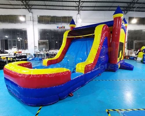 0.55mm PVC Inflatable Bounce House Slide Double Stitching