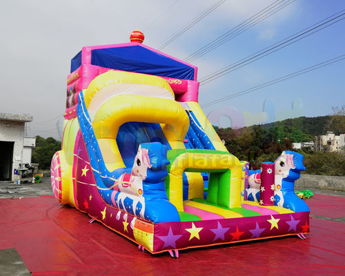 Unicorn Jumping Bouncy Castle Inflatable Bounce House With Slide