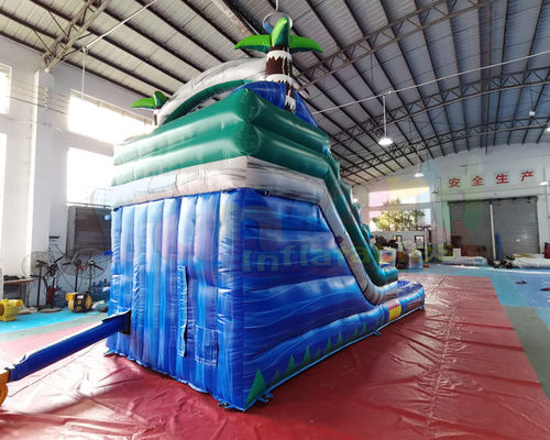 Commercial 1000D Palm Tree Bounce House With Slide