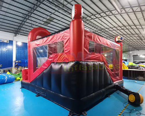 Super Hero Inflatable Bouncer Slide Castle Combos For Kindergarten