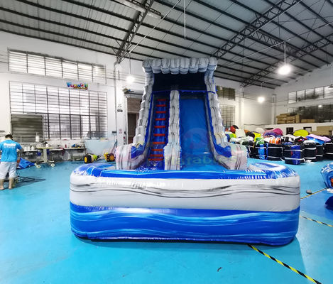 Double Stitching Plato Outdoor Inflatable Water Slides For School