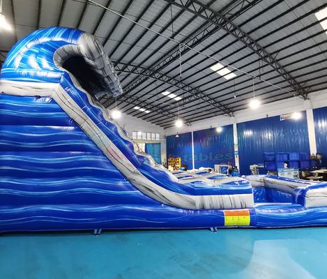 Double Stitching Plato Outdoor Inflatable Water Slides For School