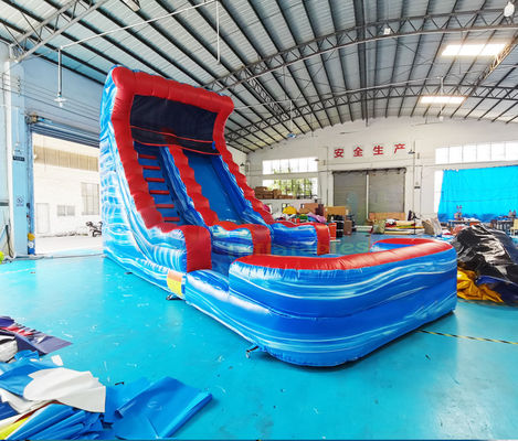 TUV Kids Outdoor Inflatable Water Slides Quadruple Stitching