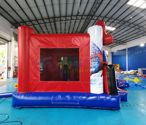 1000D Inflatable Super Hero Jumping Bouncy Castle For Hotel