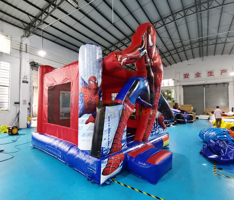 1000D Inflatable Super Hero Jumping Bouncy Castle For Hotel