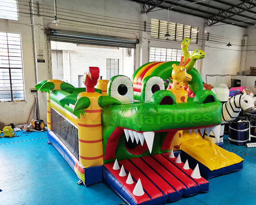 Alligator Bouncy Castle Inflatable Bouncer Slide Digital Printing