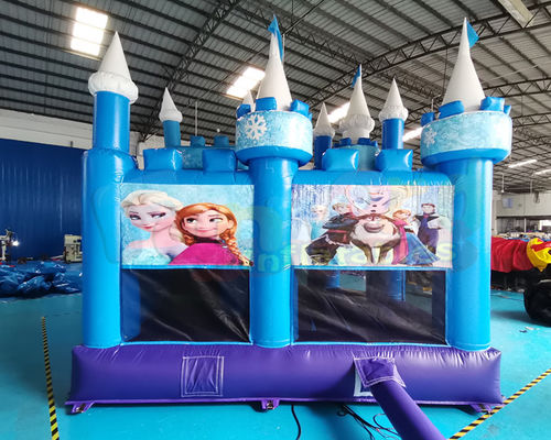 SGS Inflatable Frozen Jumping Bouncy Castle For Gardens