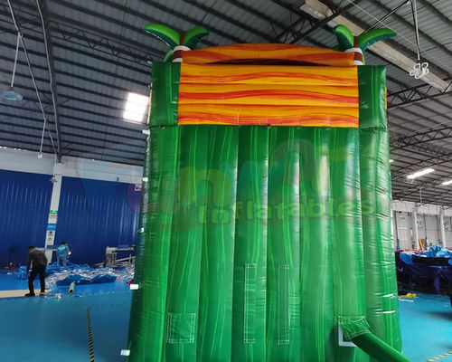 0.55mm PVC Inflatable Slide With Pool Jumping Bounce House