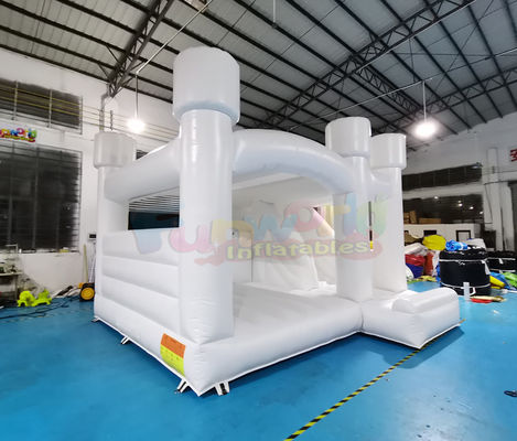 White Wedding Jumping Castle Commercial Bounce House Combo