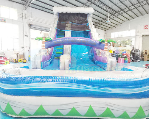 Multi Color 0.55mm PVC Outdoor Inflatable Water Slides