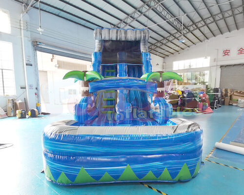 Playground Jumping Bouncer Inflatable Water Slide With Pool