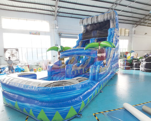 Playground Jumping Bouncer Inflatable Water Slide With Pool