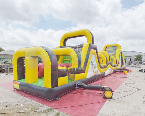 0.55mm PVC Tarpaulin Inflatable Obstacle Course For Advertisement