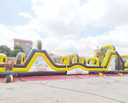 0.55mm PVC Tarpaulin Inflatable Obstacle Course For Advertisement