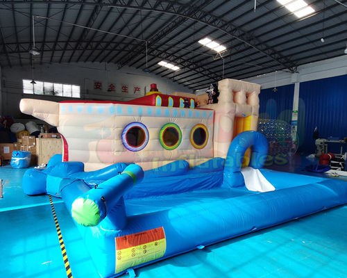 0.55mm PVC Inflatable Bounce House Combo Water Slide Bouncer