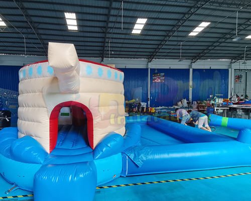 0.55mm PVC Inflatable Bounce House Combo Water Slide Bouncer