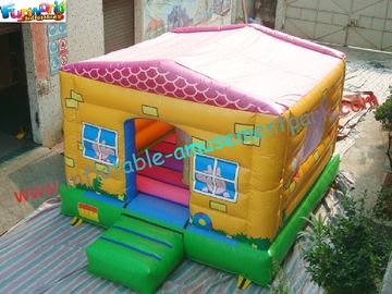 Peppa Pig Commercial Bouncy Castles , Popular Mini Inflatable House For Childrens