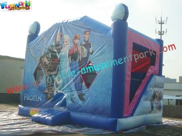 Popular Frozen Inflatable Bouncer Slide , Inflatable Frozen Castle Combo Slide