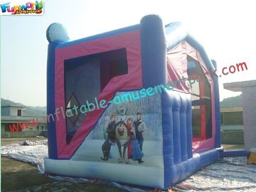 Popular Frozen Inflatable Bouncer Slide , Inflatable Frozen Castle Combo Slide