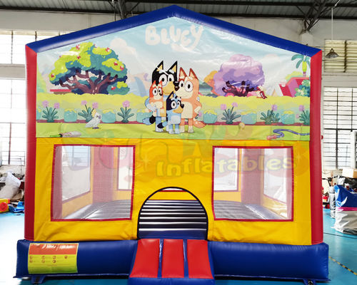 Advertisement 1000D Inflatable Bounce Houses Lovely Dog Jumping Bouncer