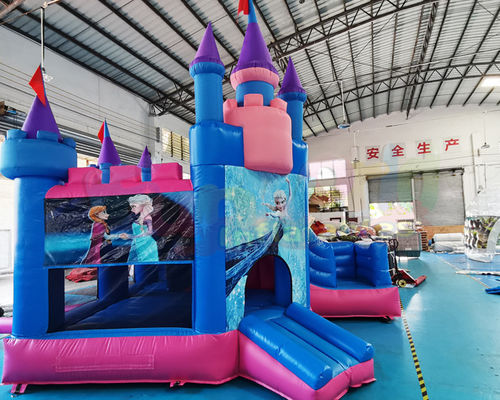 Plato Frozen Castle Bounce House Inflatable Bouncer Combo