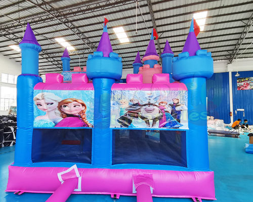 Plato Frozen Castle Bounce House Inflatable Bouncer Combo