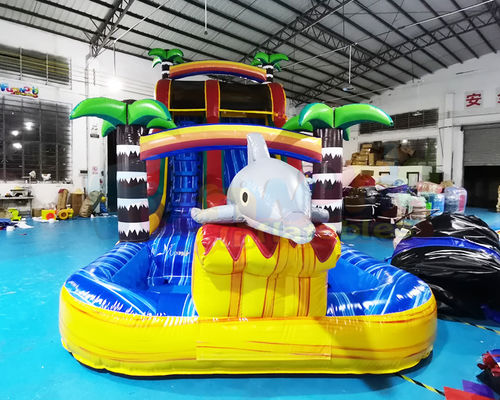 Jumping Bouncer Outdoor Inflatable Water Slides For Kindergarten