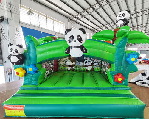 Quadruple Stitching Inflatable Bounce Houses Panda Bouncy Castle